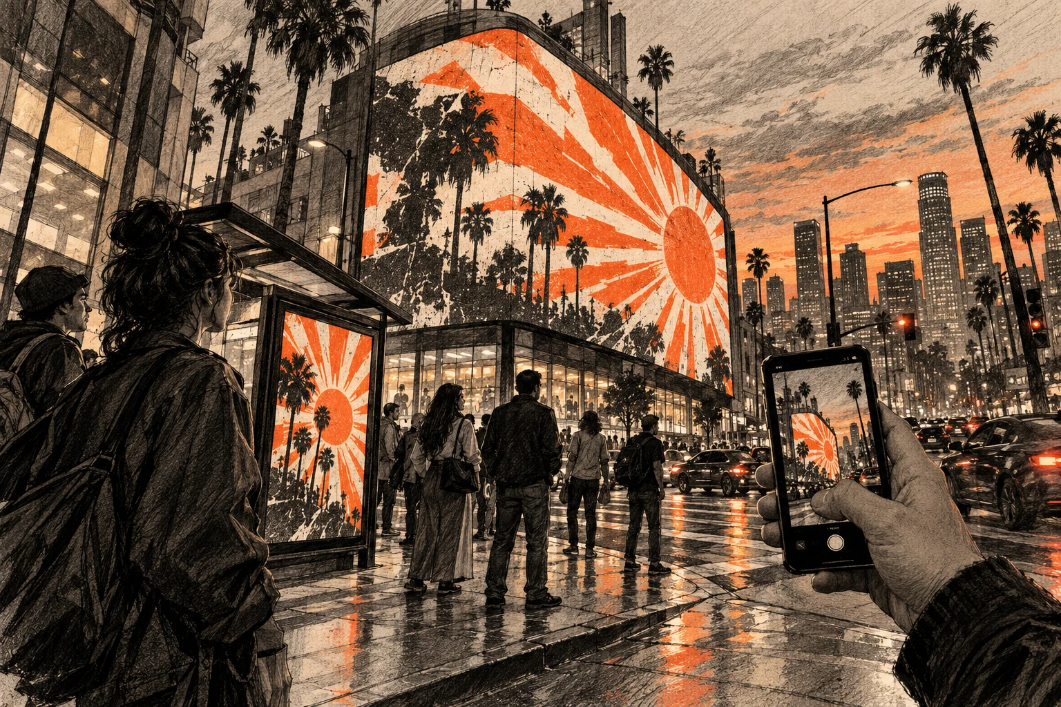 A Los Angeles campaign reaching people through outdoor art and digital screens