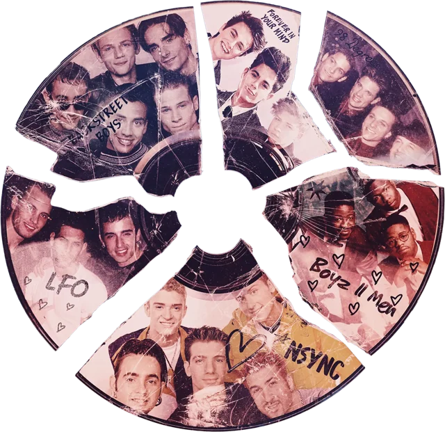 Supplied Boy Band Confidential shattered-disc artwork